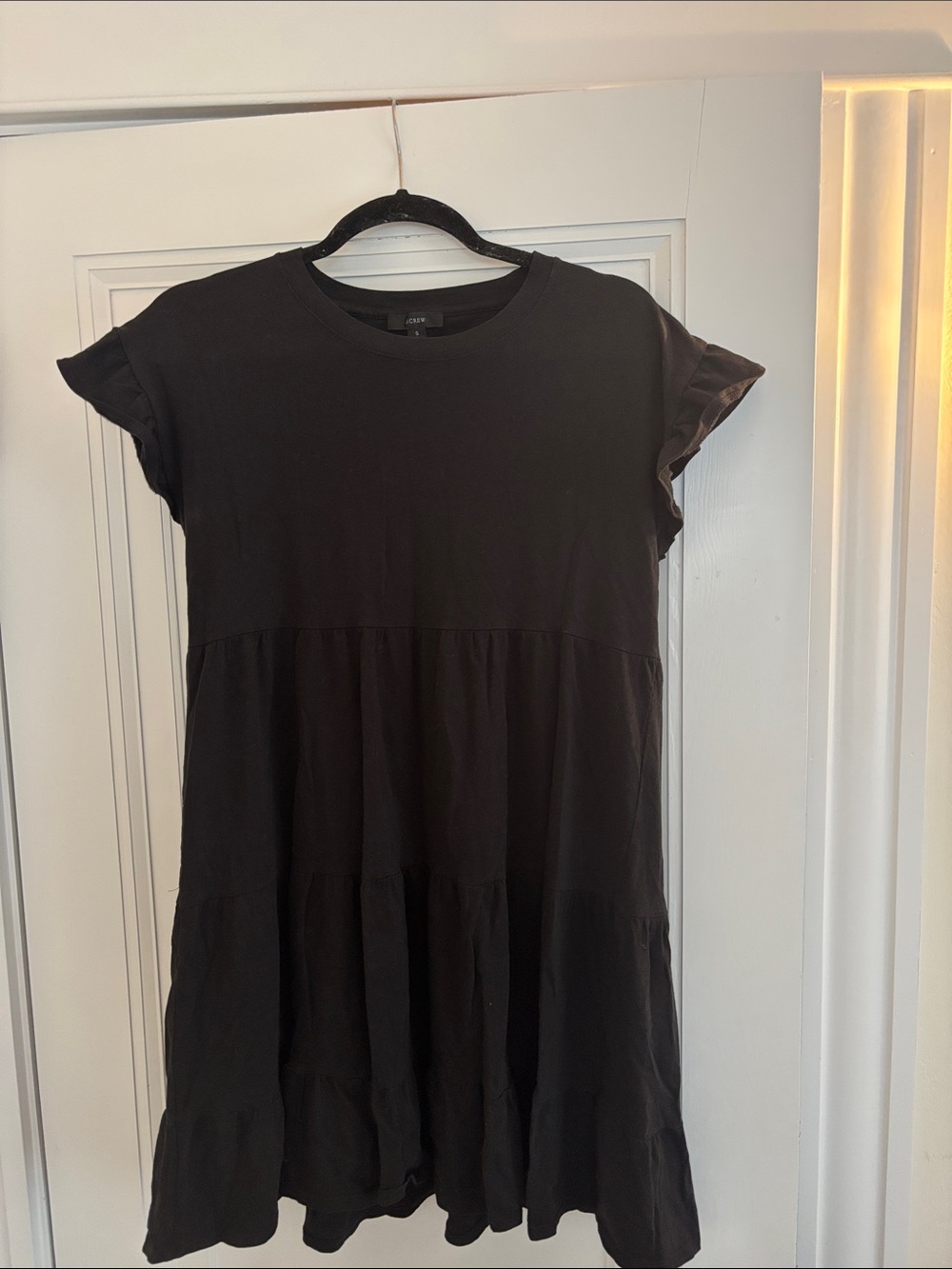 J. Crew Black Crewneck T-Shirt Dress